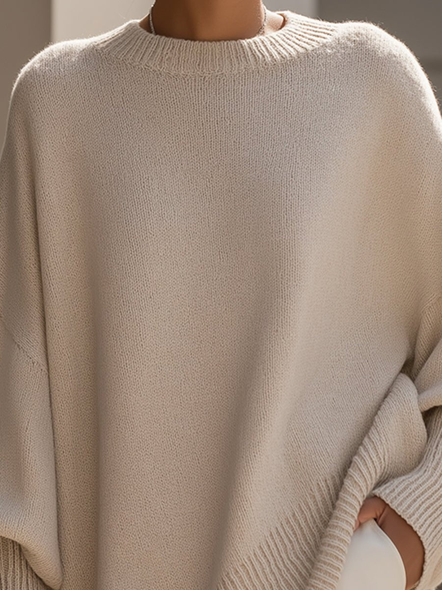 SIENNA | Oversized jumper with ribbed neckline - Liora Melbourne