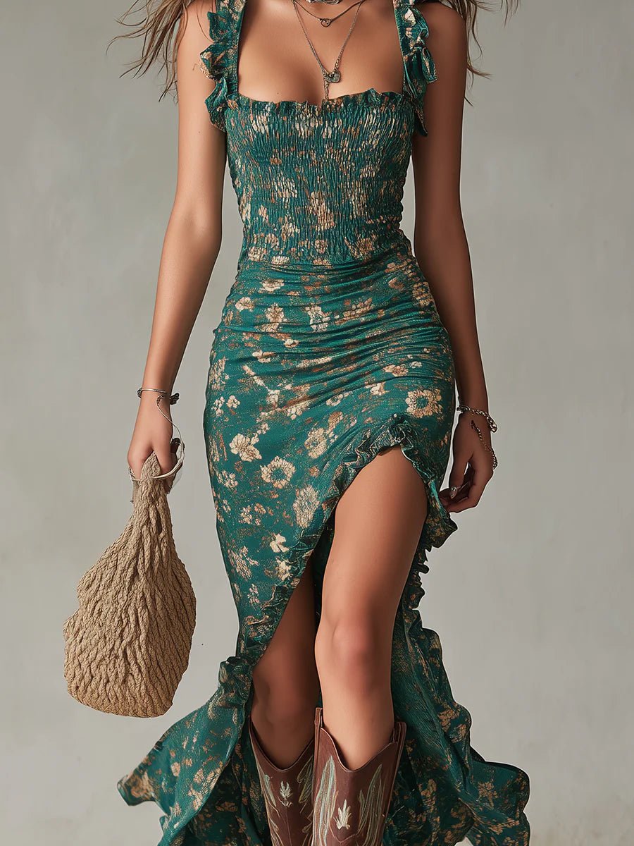 BIANCA | Midi dress with floral print - Liora Melbourne