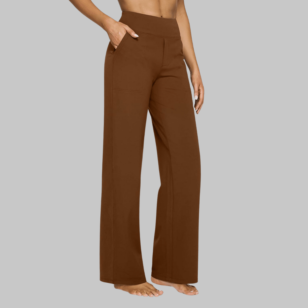 OLIVIA | Stretch pants with high-rise waist - Liora Melbourne