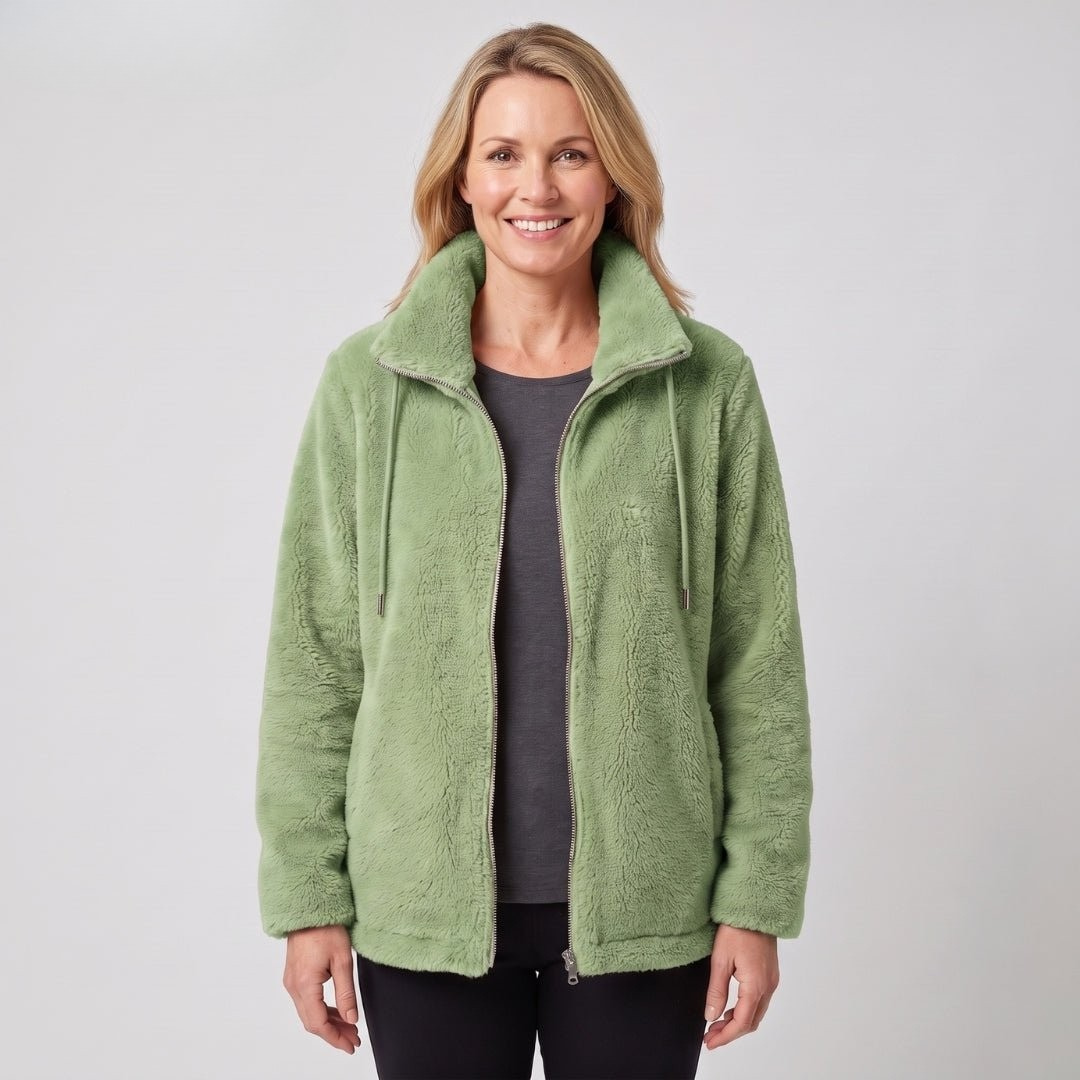 LARA | Plush jacket with zip-up front