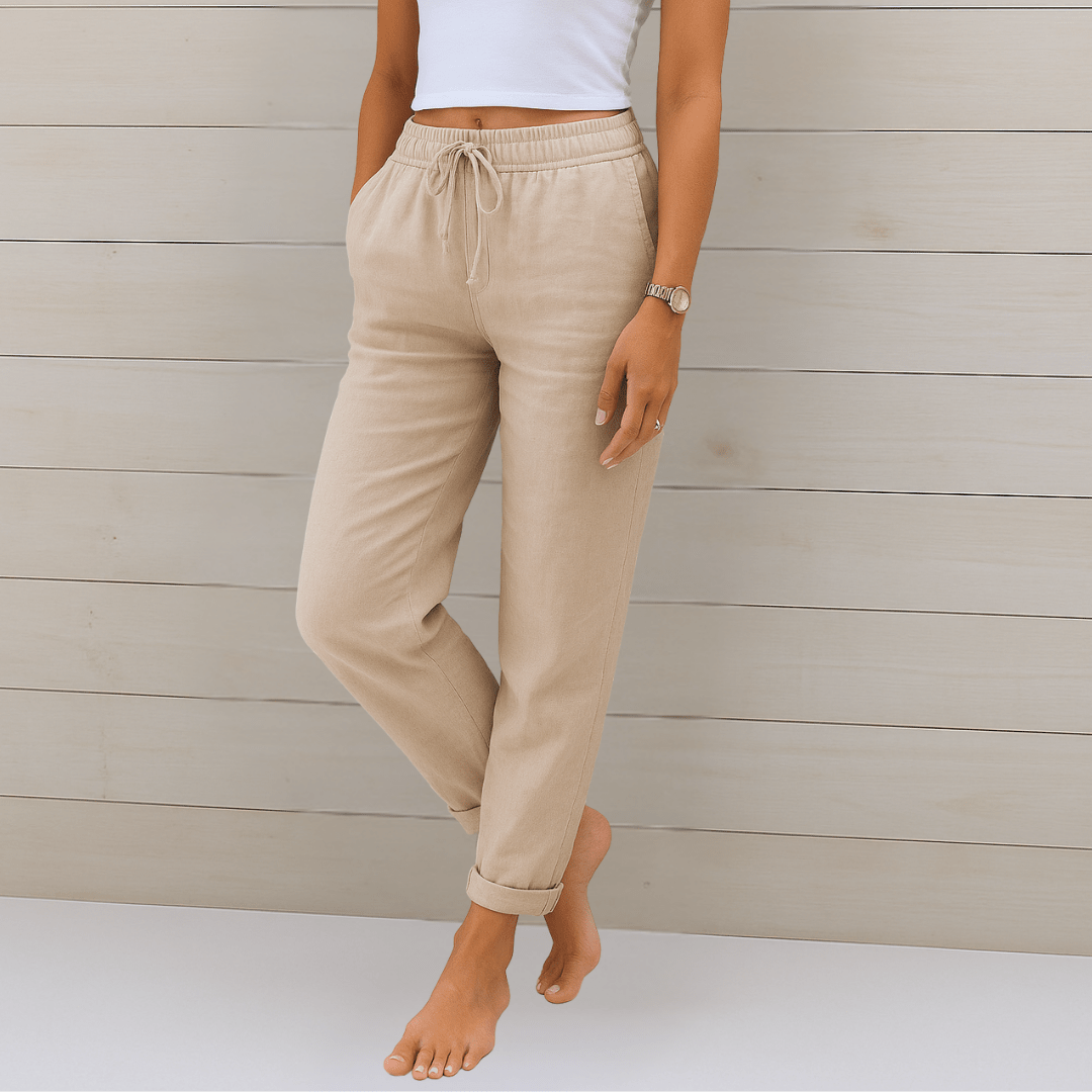 ADRIANNA | Trousers with stretch waistband - Liora Melbourne