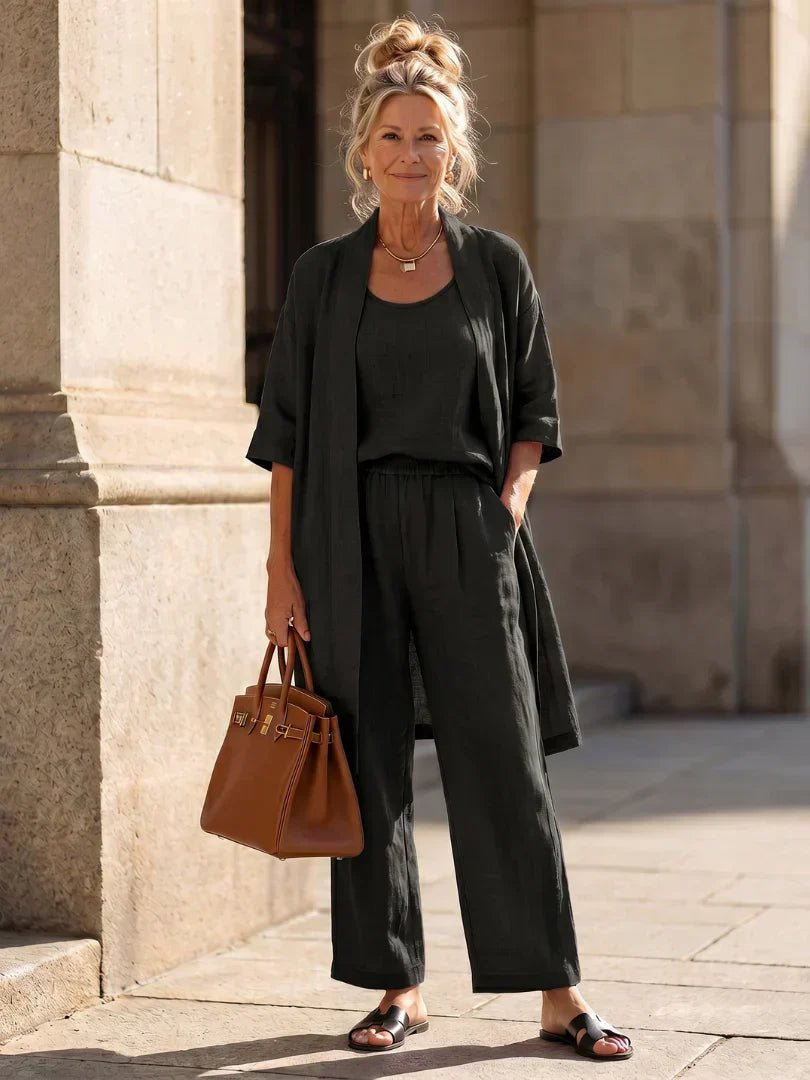 ISLA | Set with relaxed wide-leg pants - Liora Melbourne