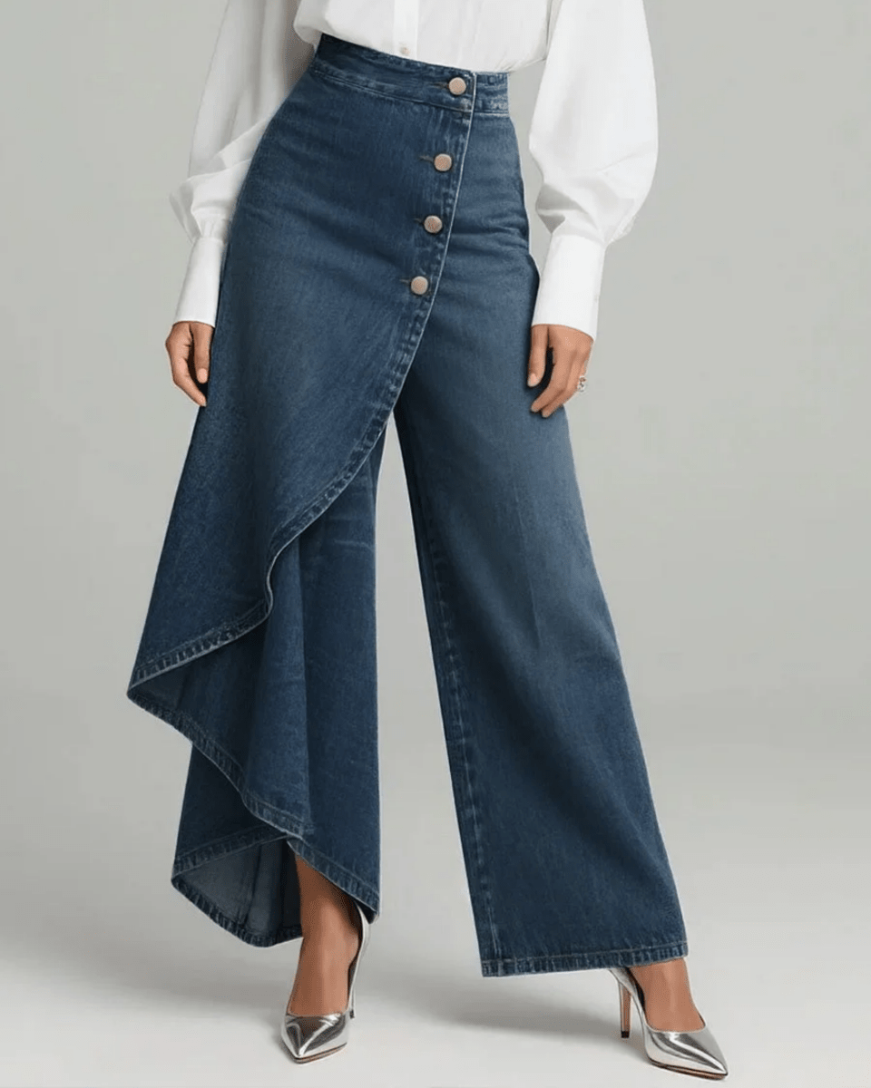 CALVRA | Trousers with wrap detail - Liora Melbourne