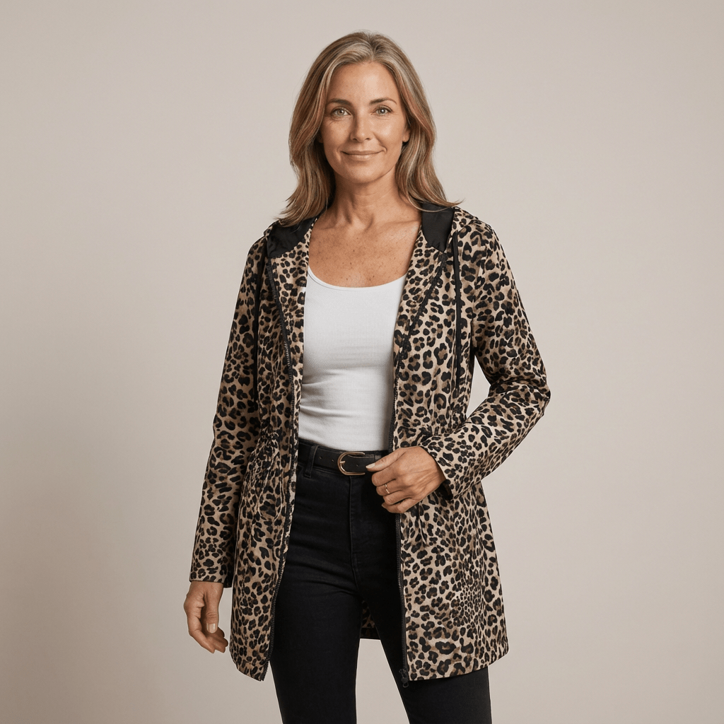 TIFFANY | Reversible hooded coat with leopard print - Liora Melbourne