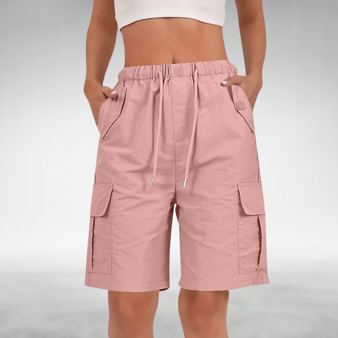 LEANNA | Cargo shorts with elastic waist - Liora Melbourne