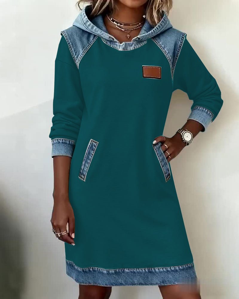 STELLA | Hoodie dress with contrast details - Liora Melbourne