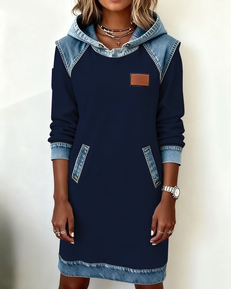 STELLA | Hoodie dress with contrast details - Liora Melbourne