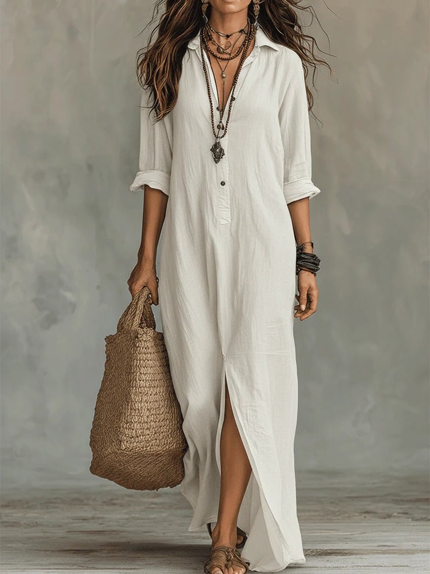 ALESSIA | Maxi dress with button detailing - Liora Melbourne