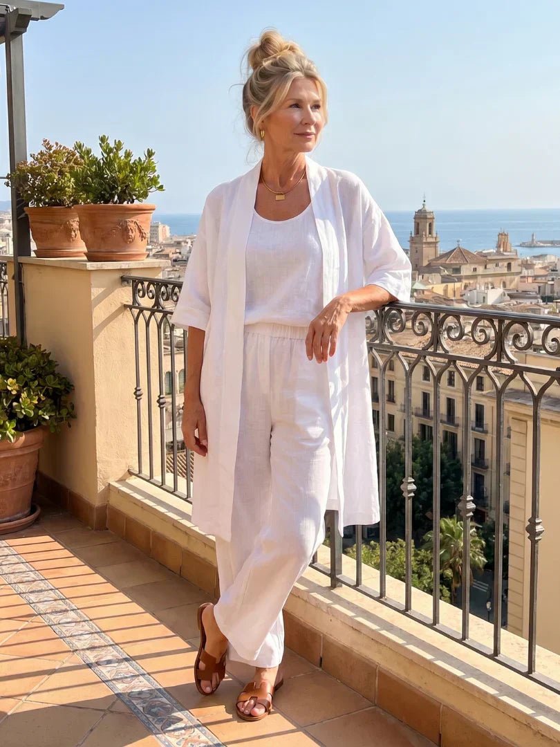 ISLA | Set with relaxed wide-leg pants - Liora Melbourne