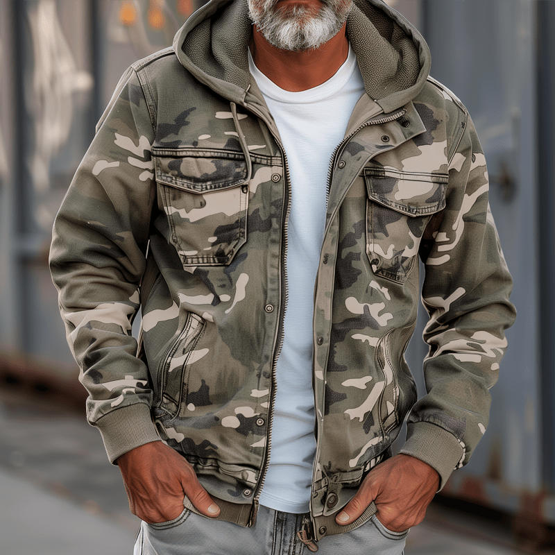 RYDER | Cargo jacket with camouflage print - Liora Melbourne