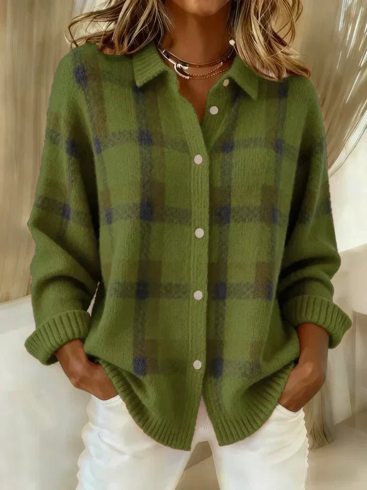 DANIQUE | Jumper with contrast plaid pattern - Liora Melbourne