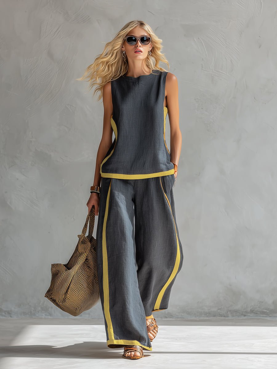 SHANIA | Set with wide-leg trousers - Liora Melbourne