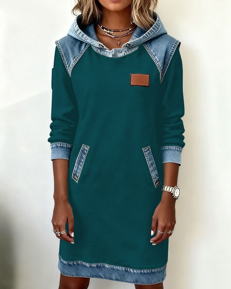 STELLA | Hoodie dress with contrast details - Liora Melbourne