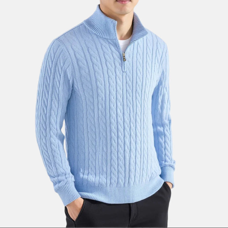 KESWICK | Quarter-zip jumper with cable knit