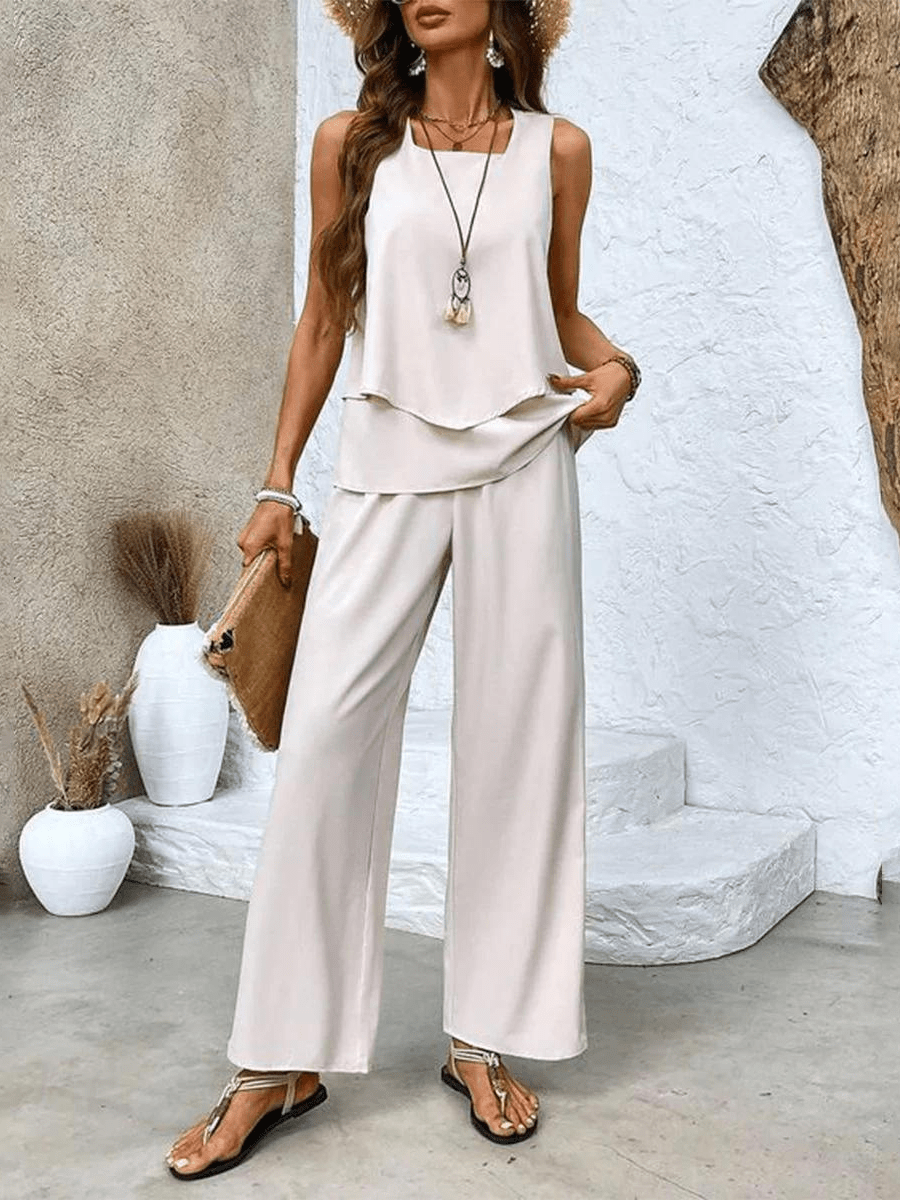 JULIETTE | Set with wide-leg pants - Liora Melbourne