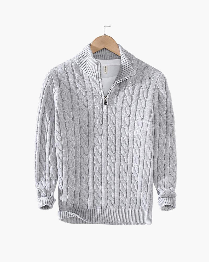KESWICK | Quarter-zip jumper with cable knit