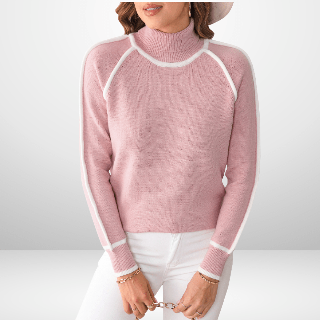 VERA | Turtleneck jumper with pattern detail - Liora Melbourne