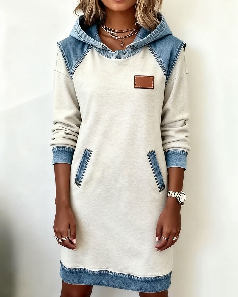 STELLA | Hoodie dress with contrast details - Liora Melbourne
