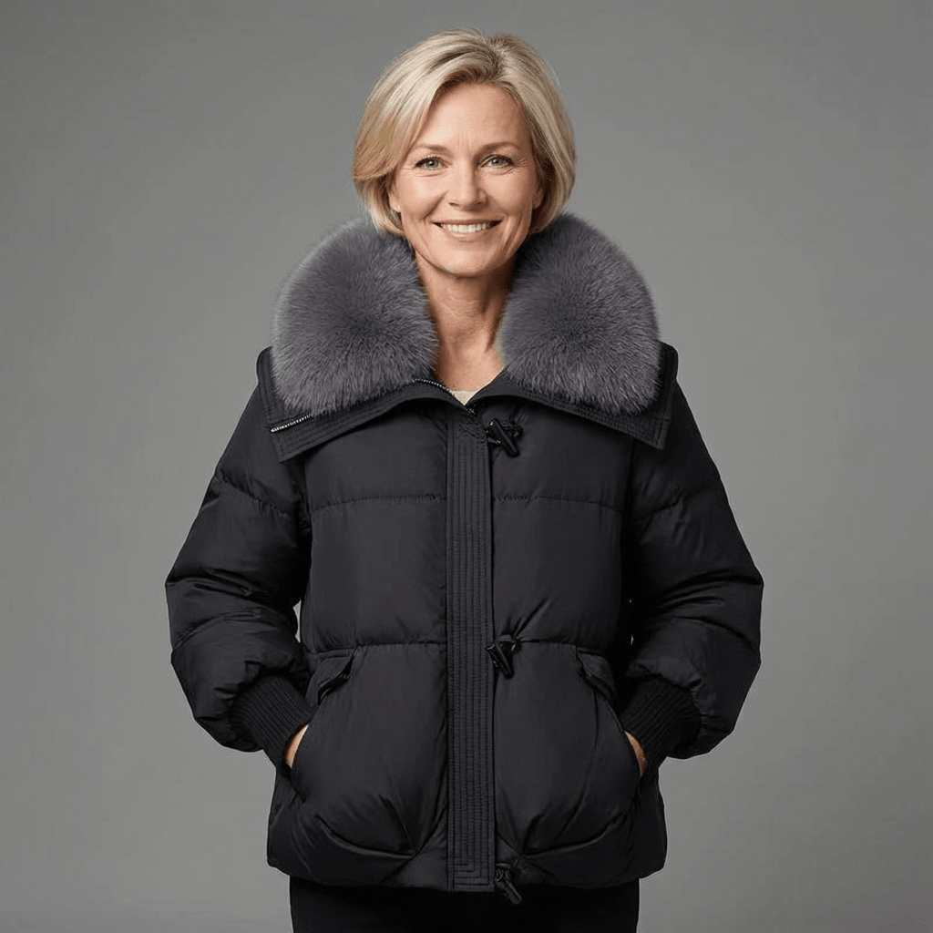 HARPER | Down jacket with fur collar - Liora Melbourne