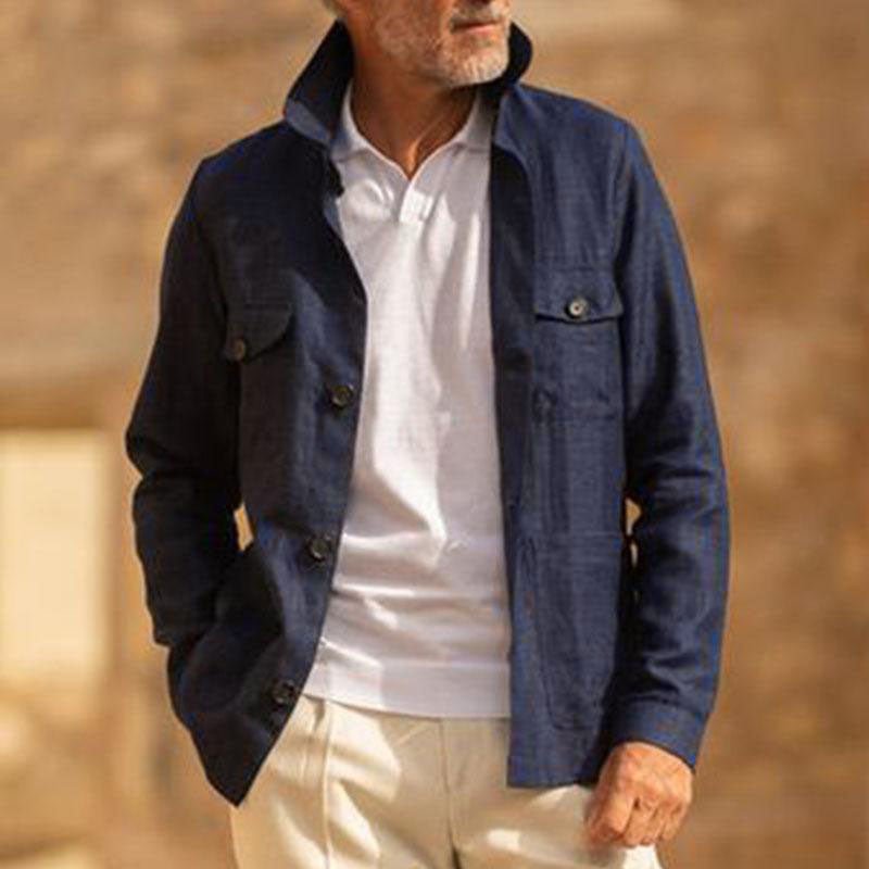 SOREN | Linen jacket with lapel collar - Liora Melbourne