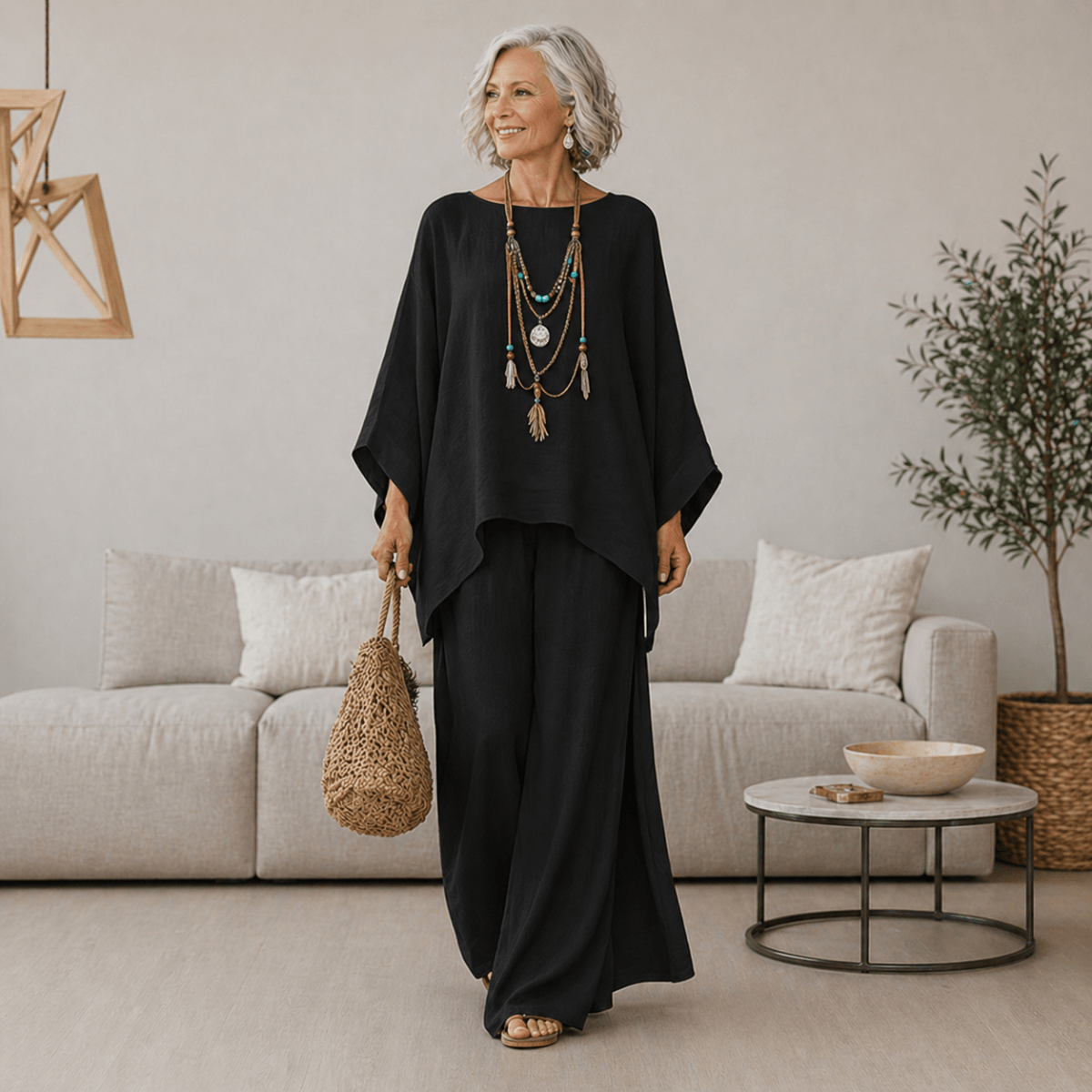 ISABELLE | Set with wide-leg pants - Liora Melbourne