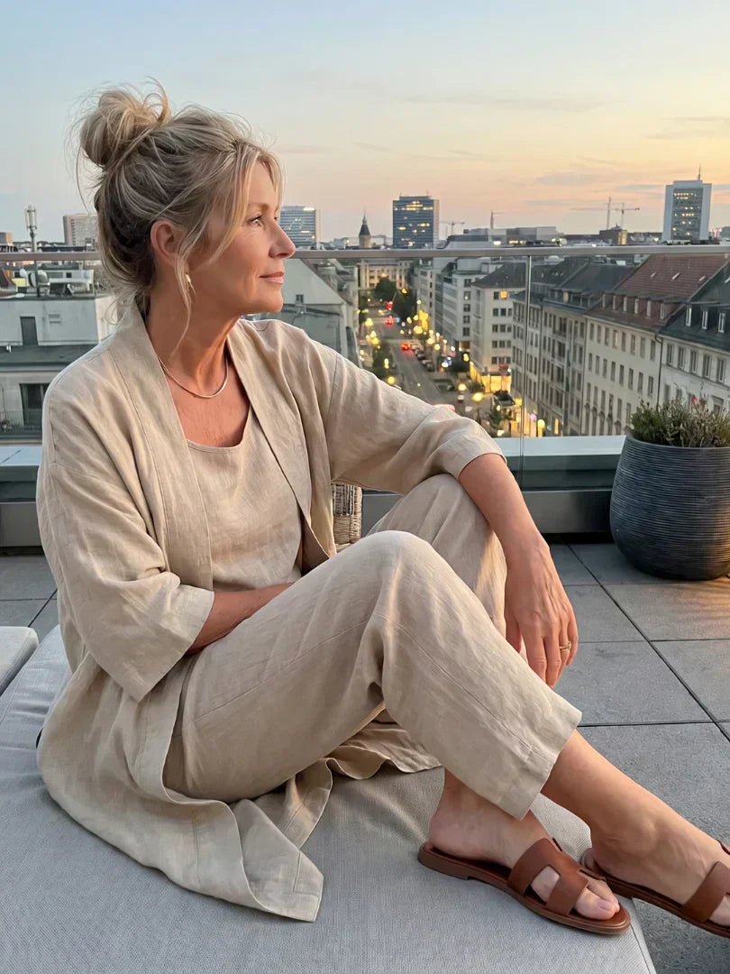 ISLA | Set with relaxed wide-leg pants - Liora Melbourne