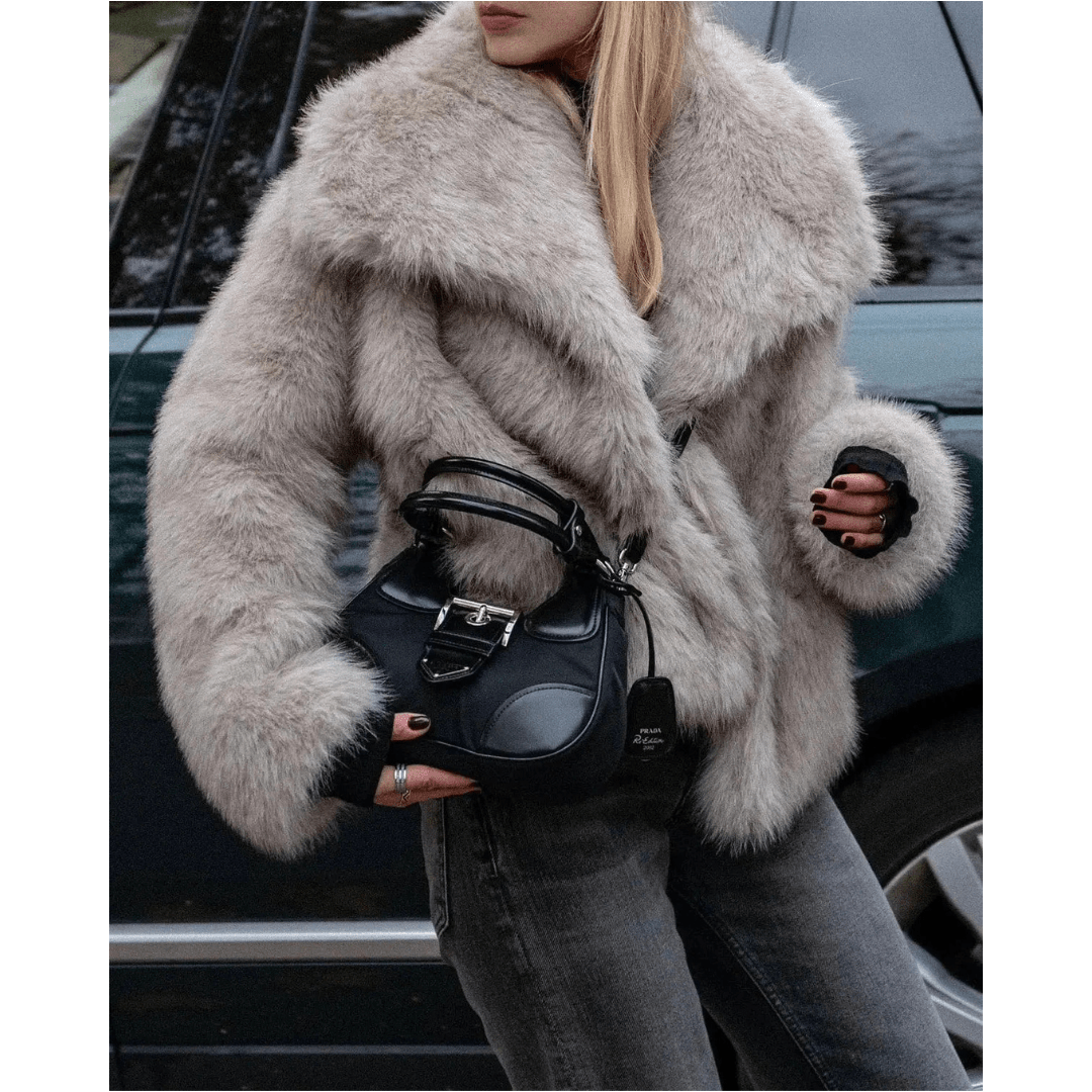 FREYA | Faux fur coat with hood - Liora Melbourne