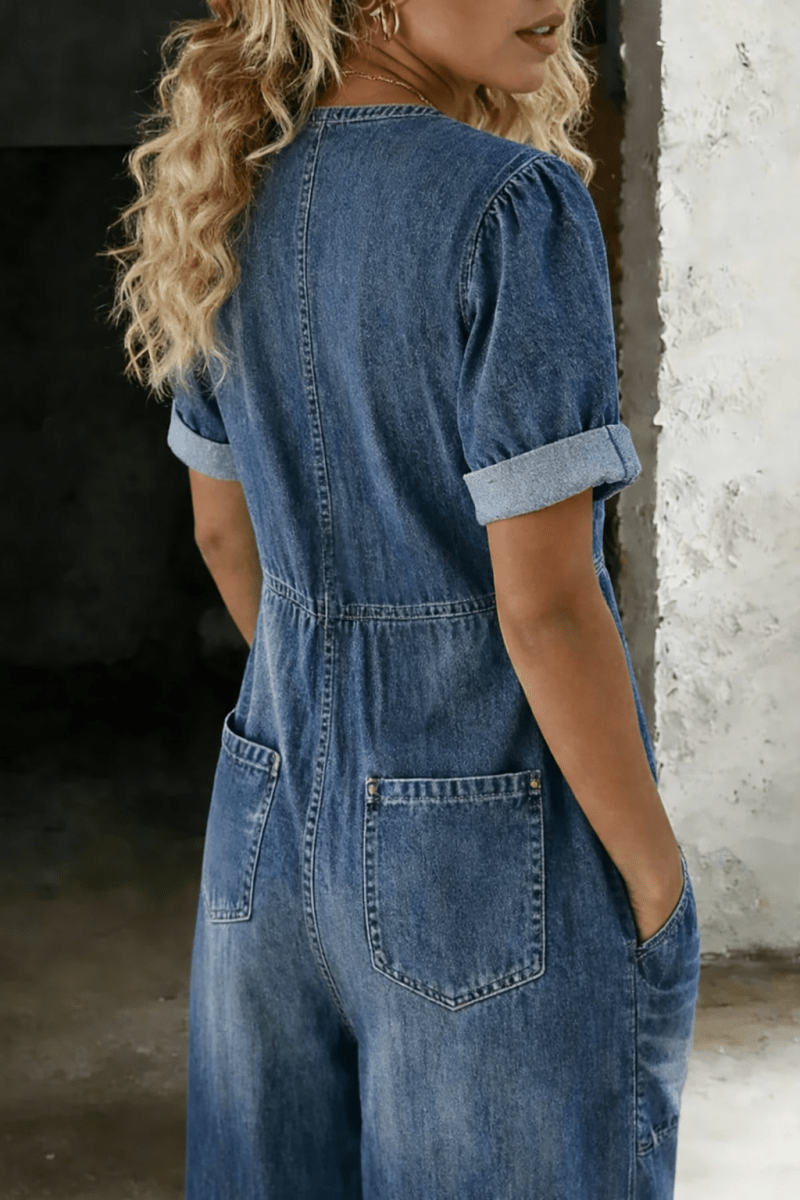 MAYA | Jumpsuit with V-neck - Liora Melbourne