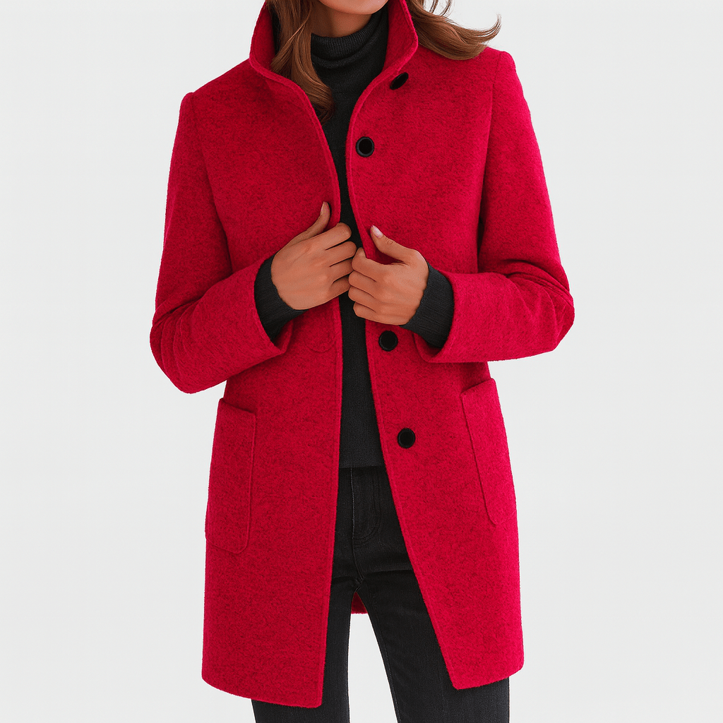PETRA | Coat with stand collar - Liora Melbourne