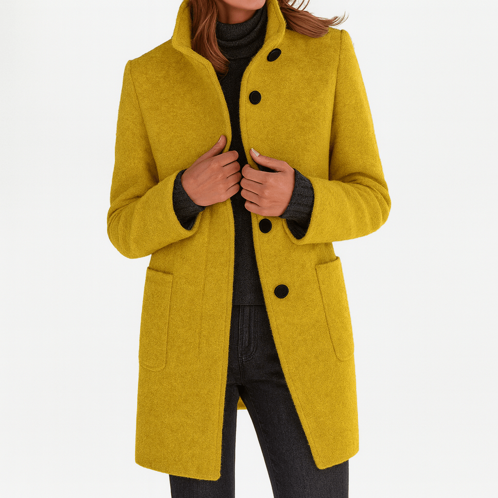 PETRA | Coat with stand collar - Liora Melbourne