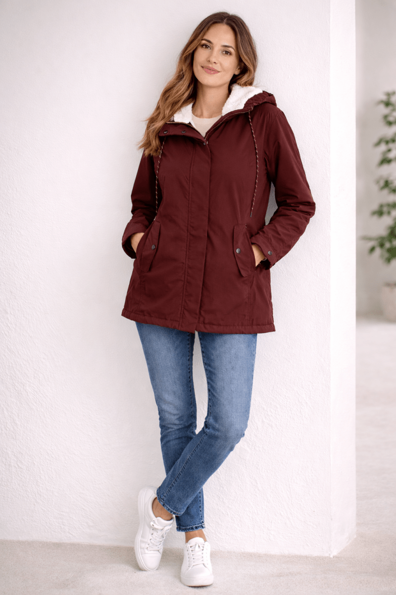 SIENNA | Long winter coat with hood - Liora Melbourne