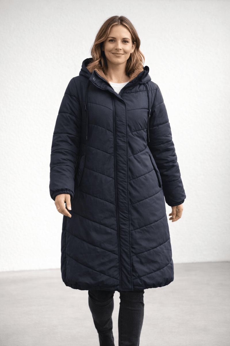 HARPER | Long quilted jacket with hood - Liora Melbourne