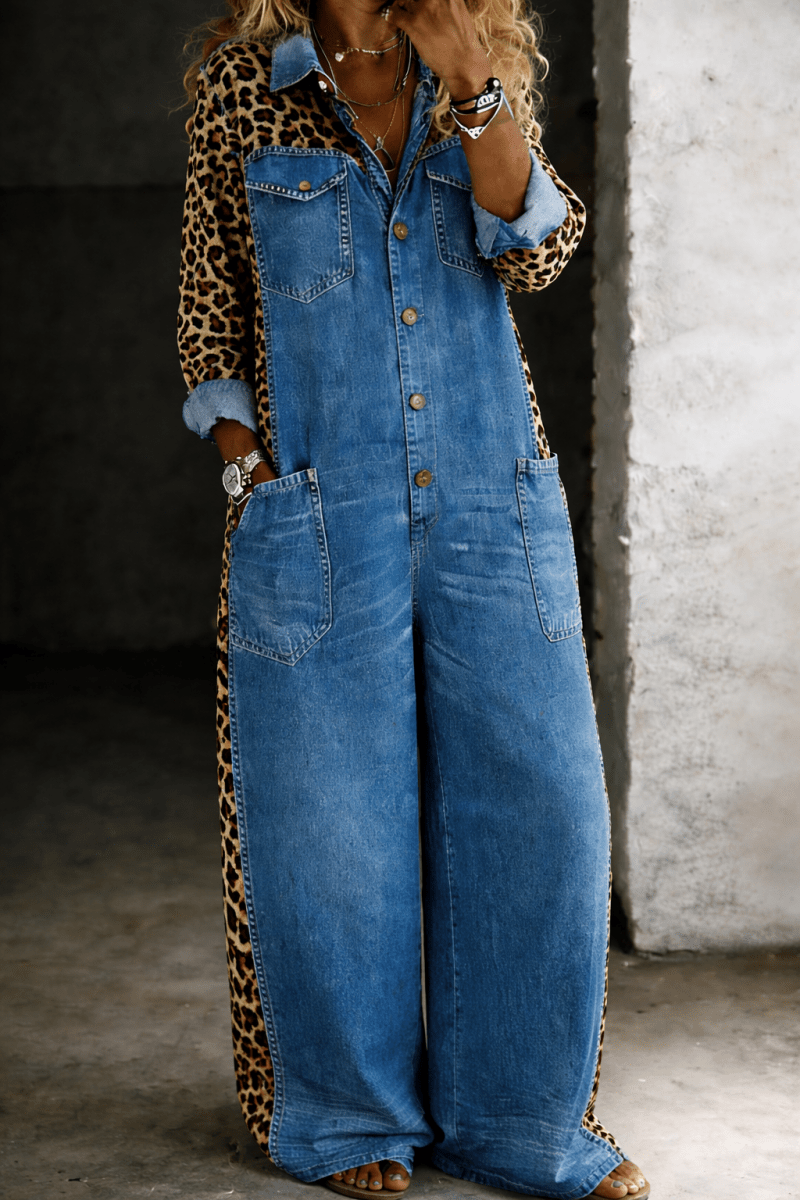 AMANDA | Jumpsuit with denim-look finish - Liora Melbourne