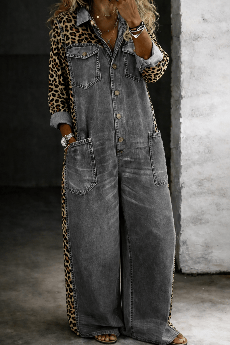 AMANDA | Jumpsuit with denim-look finish - Liora Melbourne