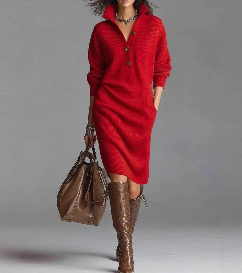 DAMARIS | Fitted knit midi dress - Liora Melbourne
