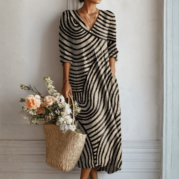 GRACE | Midi dress with abstract print - Liora Melbourne