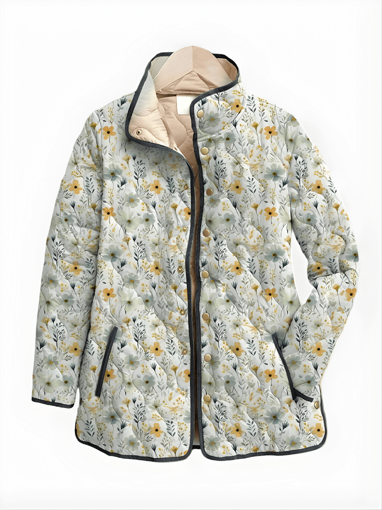 HATTIE | Quilted jacket with floral print - Liora Melbourne