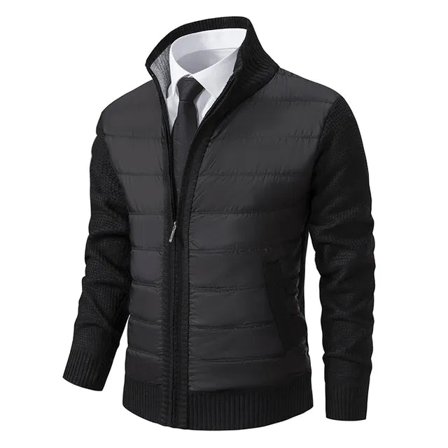 BEAU | Gilet with quilted body and knit sleeves - Liora Melbourne