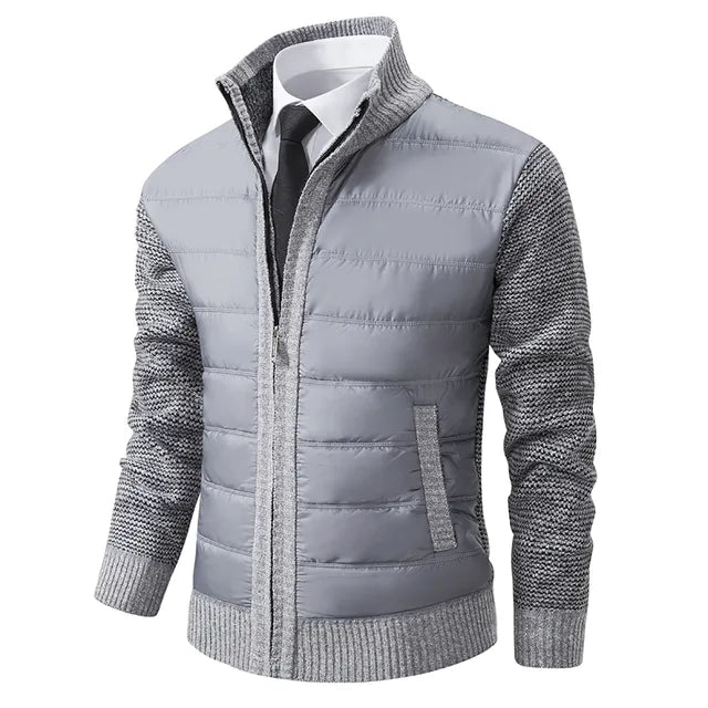 BEAU | Gilet with quilted body and knit sleeves - Liora Melbourne