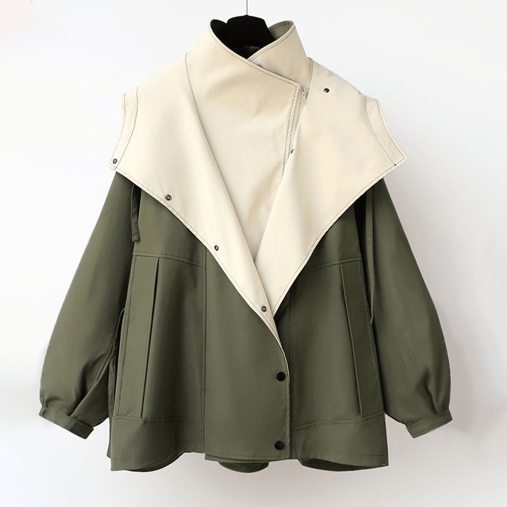 HARPER | Trench coat with two-tone design - Liora Melbourne