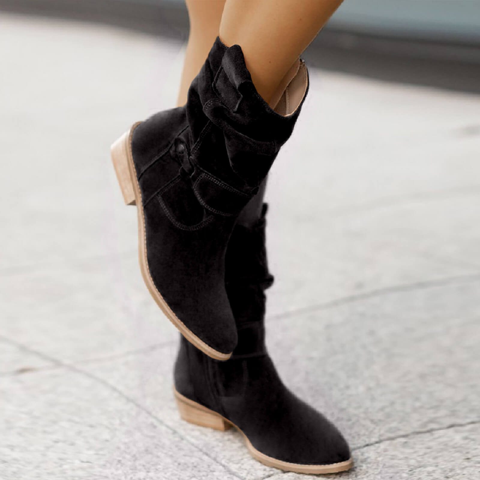 MILLIE | Ankle boots with suede finish - Liora Melbourne