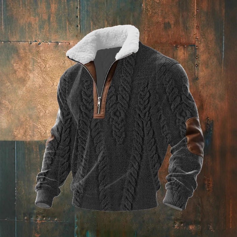 OLIVER | Zip-up jumper with sherpa collar - Liora Melbourne