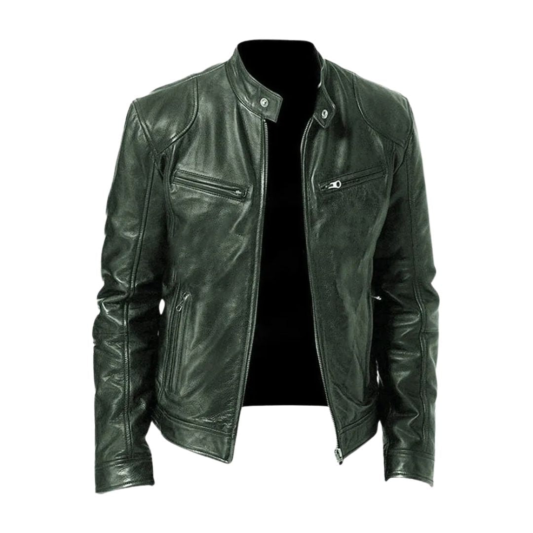 LARA | Leather jacket with casual fit - Liora Melbourne
