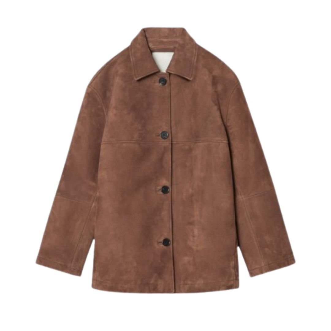 LALUNA | Collared jacket in suede - Liora Melbourne