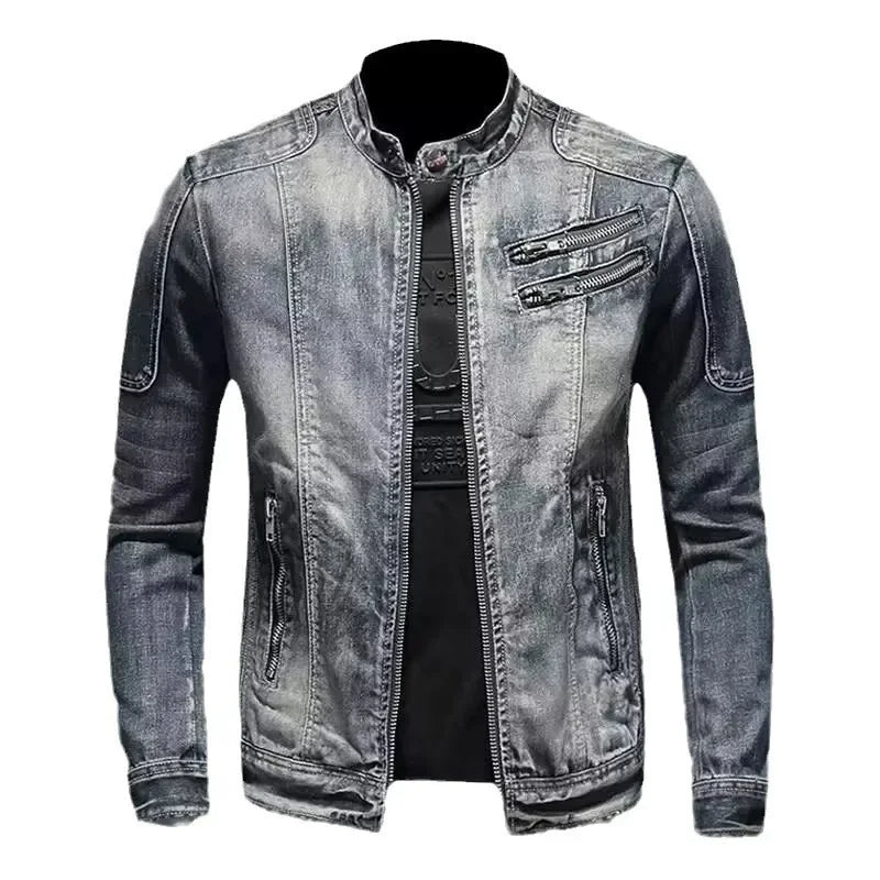 LUCA | Denim jacket with biker detailing - Liora Melbourne
