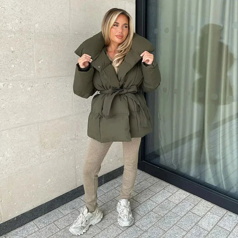 HARPER | Quilted coat with belt - Liora Melbourne