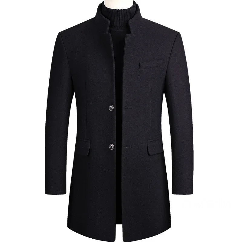 BLAKE | Trench coat with stand collar - Liora Melbourne