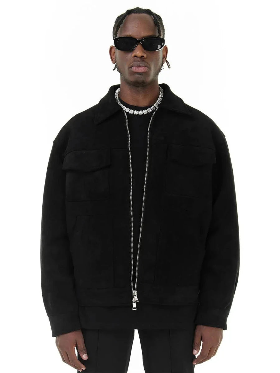 JUDE | Oversized jacket in suede - Liora Melbourne