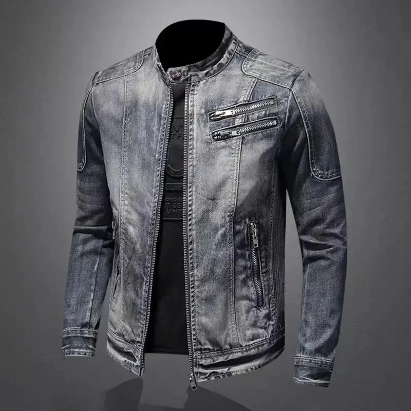 LUCA | Denim jacket with biker detailing - Liora Melbourne