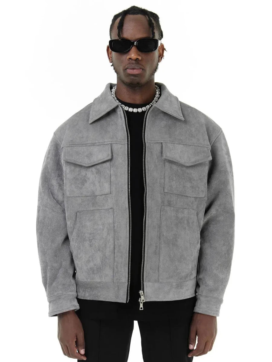 JUDE | Oversized jacket in suede - Liora Melbourne